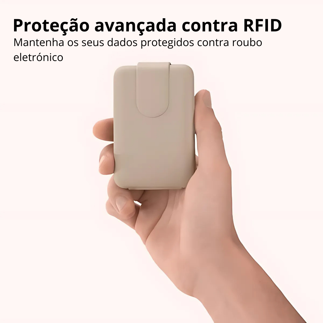 Carteira Minimalista com Proteção RFID e Design Compacto para Cartões