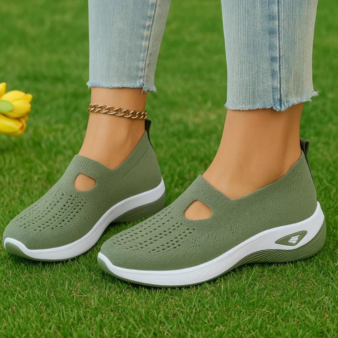 Sapatos ortopédicos confortáveis para mulher