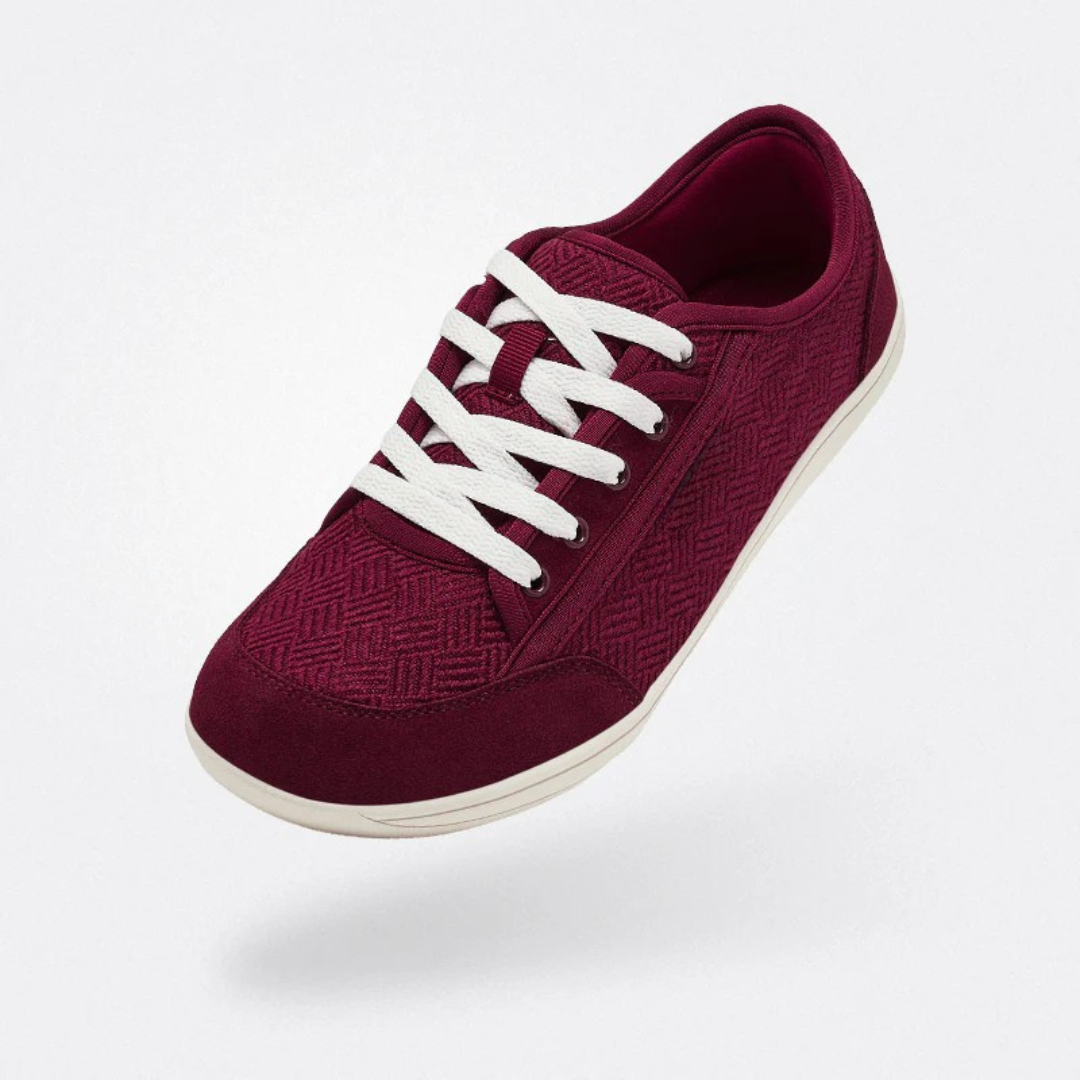 Sapatos casuais femininos fechados em tecido de uma só cor