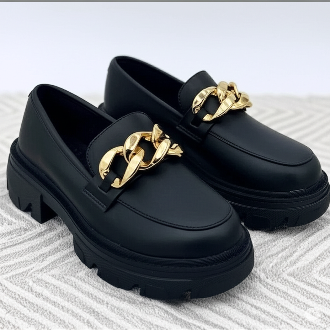 Mocassins de plataforma casual para mulher