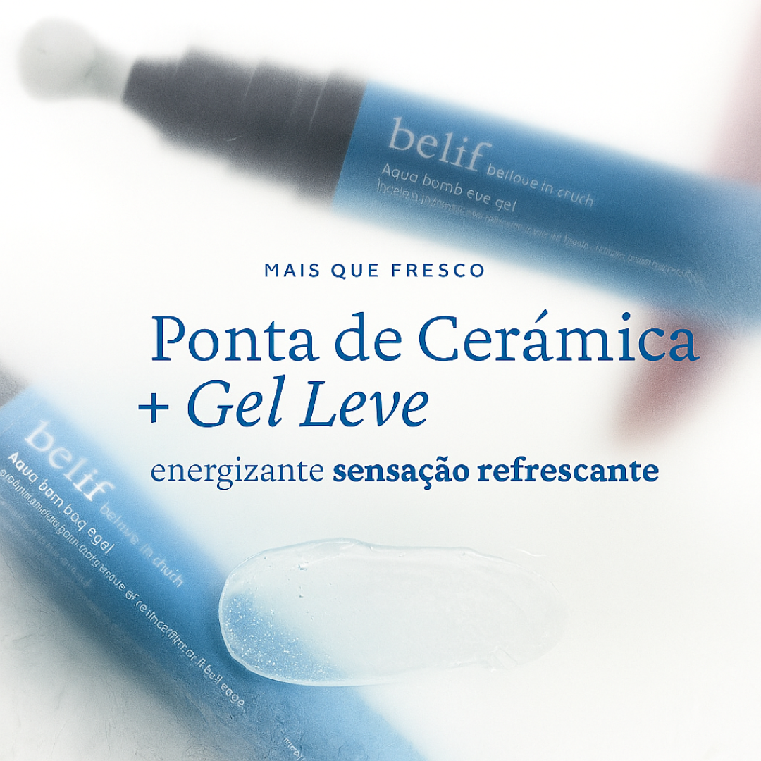 Gel Refrescante para Olhos com Cafeína com efeito Antiolheiras e Hidratação Imediata (PROMOÇÃO 2X1)