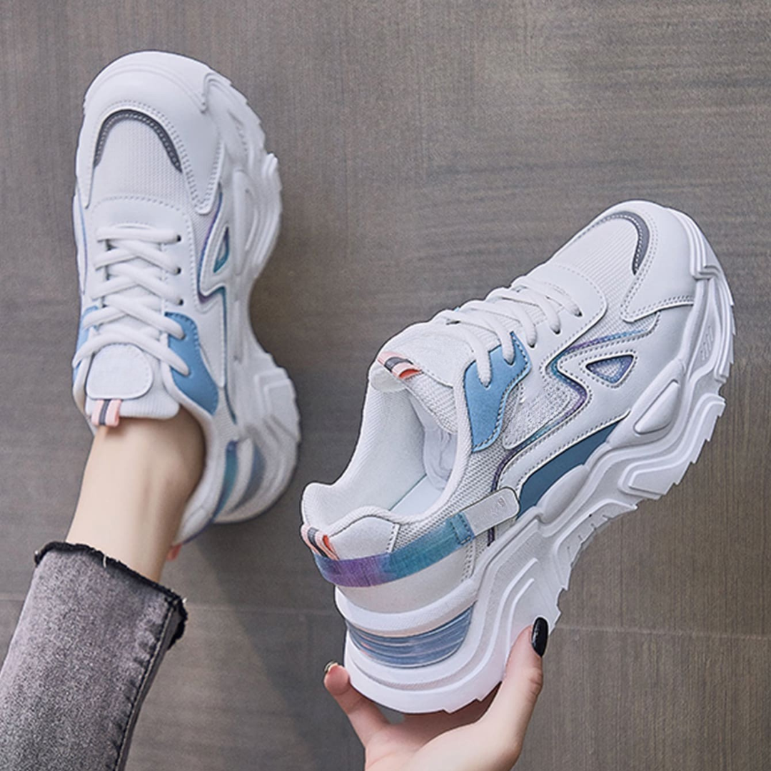 Sapatilhas de Plataforma Casual para Mulher com Sola Grossa