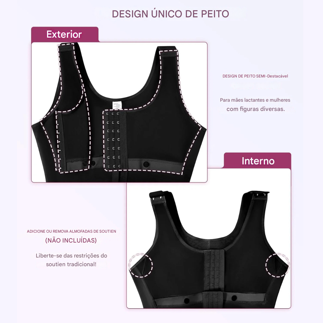 Modelador de Barriga com Dupla Compressão e Sutiã