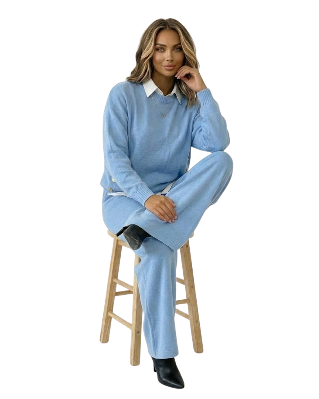 Conjunto de Camisola e Calças para Mulher