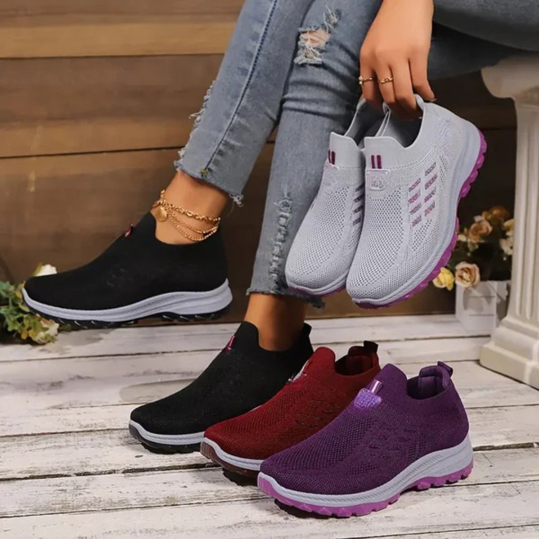 Sapatilhas desportivas ortopédicas e antiderrapantes para mulher