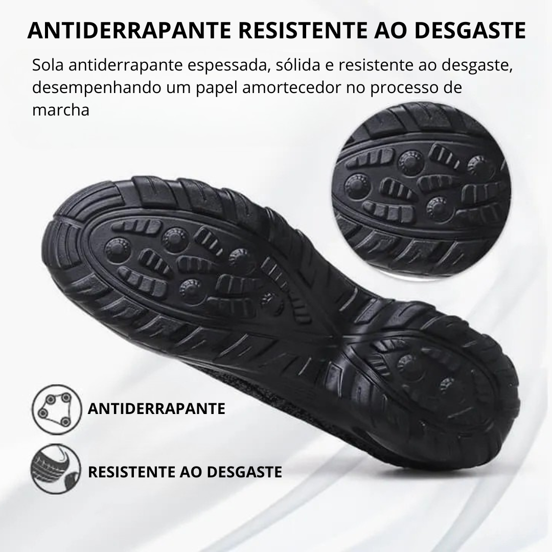 Sapatos Rasos Antiderrapantes de Malha para Mulher