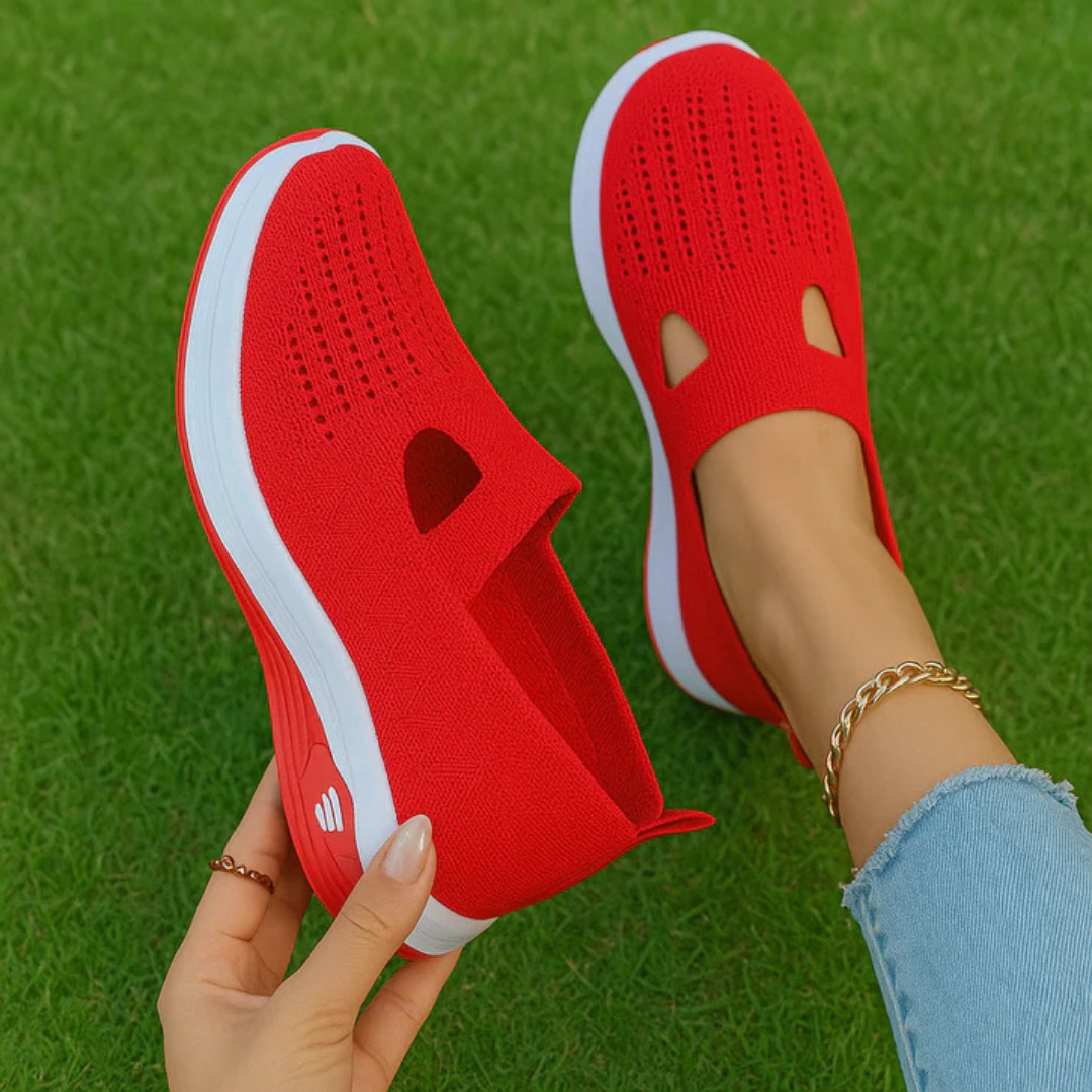 Sapatos ortopédicos confortáveis para mulher