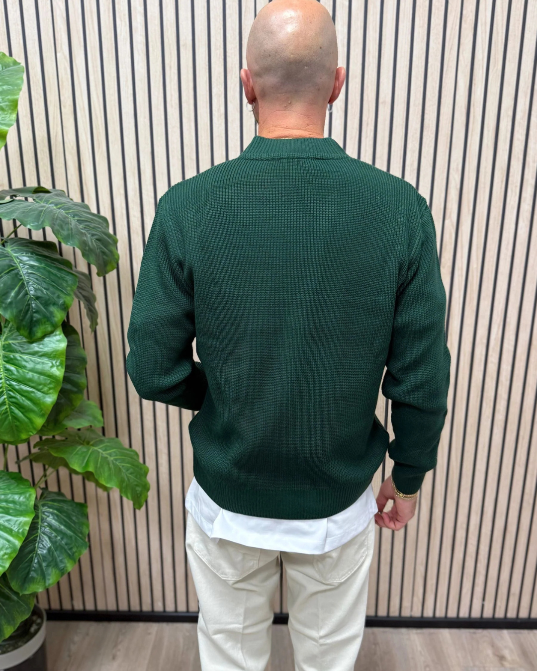 Cardigã de Malha Clássico para Homem