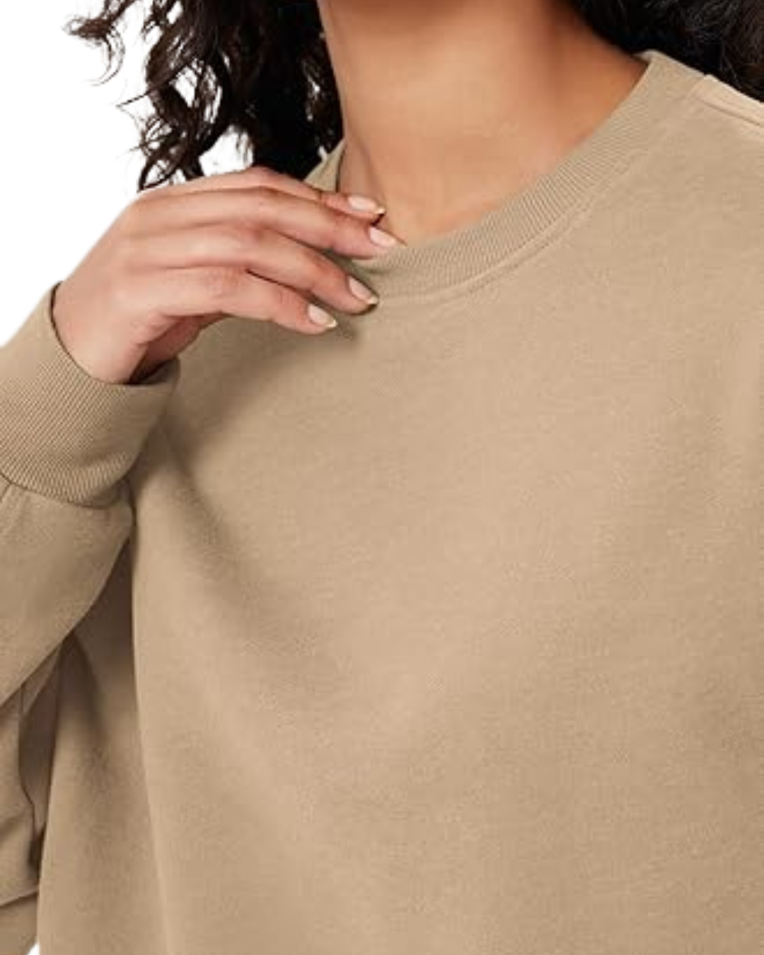 Camisolas Curtas de Lã de Grandes Dimensões para Mulher