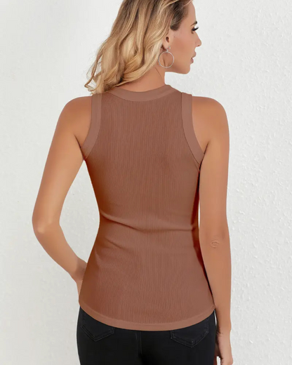 Camisola Sem Mangas para Mulher em Tecido Canelado (EM PROMOÇÃO 2X1)