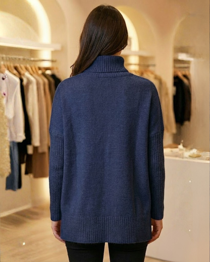 Camisola de gola alta de luxo para mulher