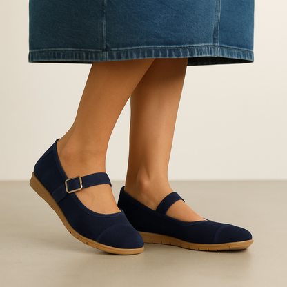 Sapatos Bailarina Femininos Confortáveis com Tira e Solado Flexível