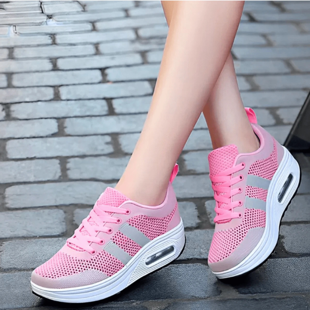 Sapatos Ortopédicos Leves com Malha Respirável para Mulher