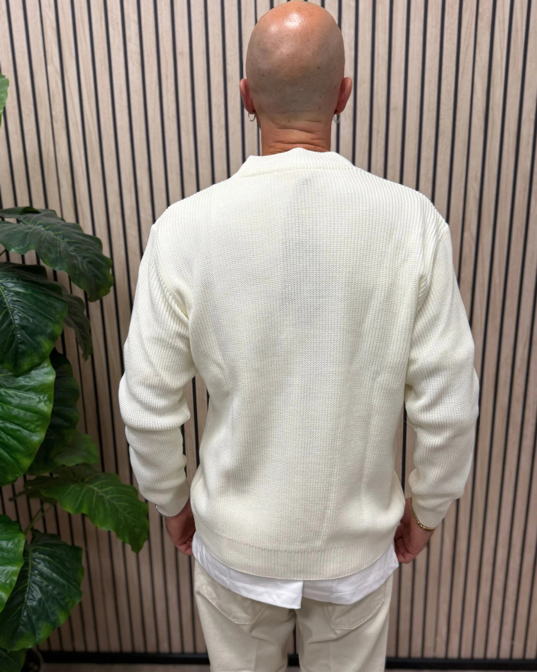 Cardigã de Malha Clássico para Homem