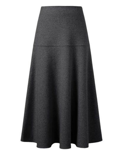 Saia Comprida com Efeito de Lã para Mulher