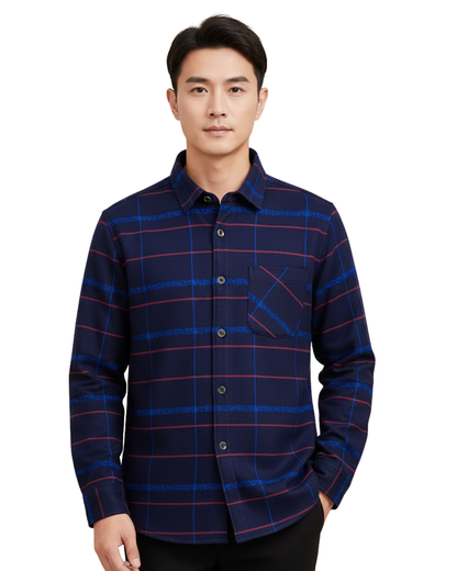 Camisa térmica xadrez para homem