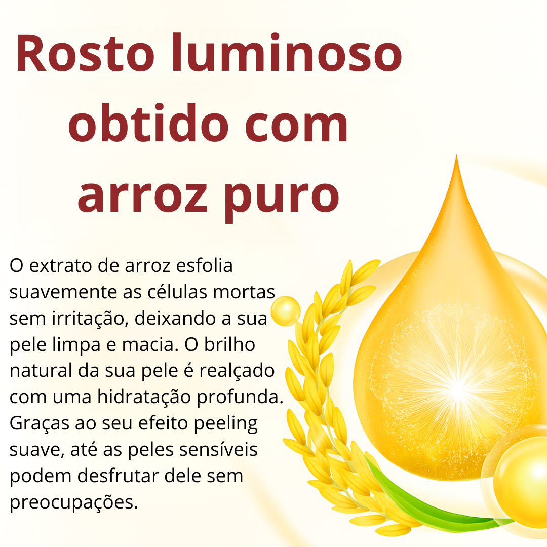 Serum facial de arroz para uma esfoliação suave e uma luminosidade natural (2X1 OFERTA)