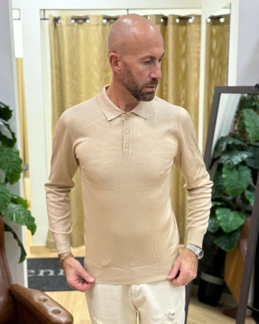 Polo de Manga Longa para Homem