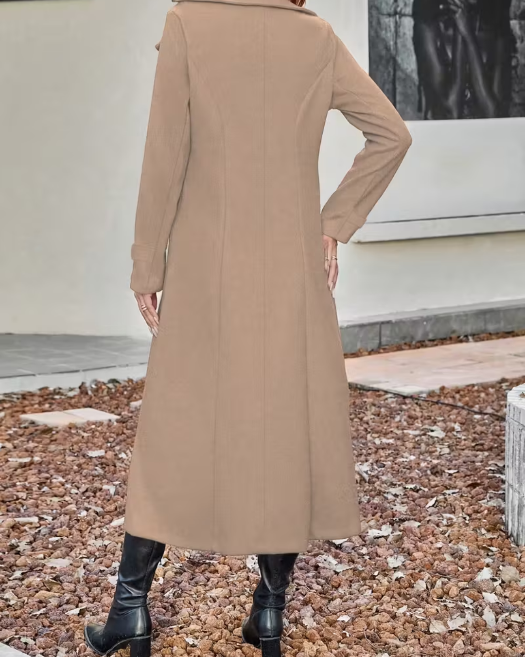 Casaco elegante com fecho de botões para mulher