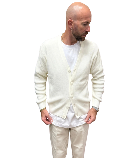 Cardigã de Malha Clássico para Homem