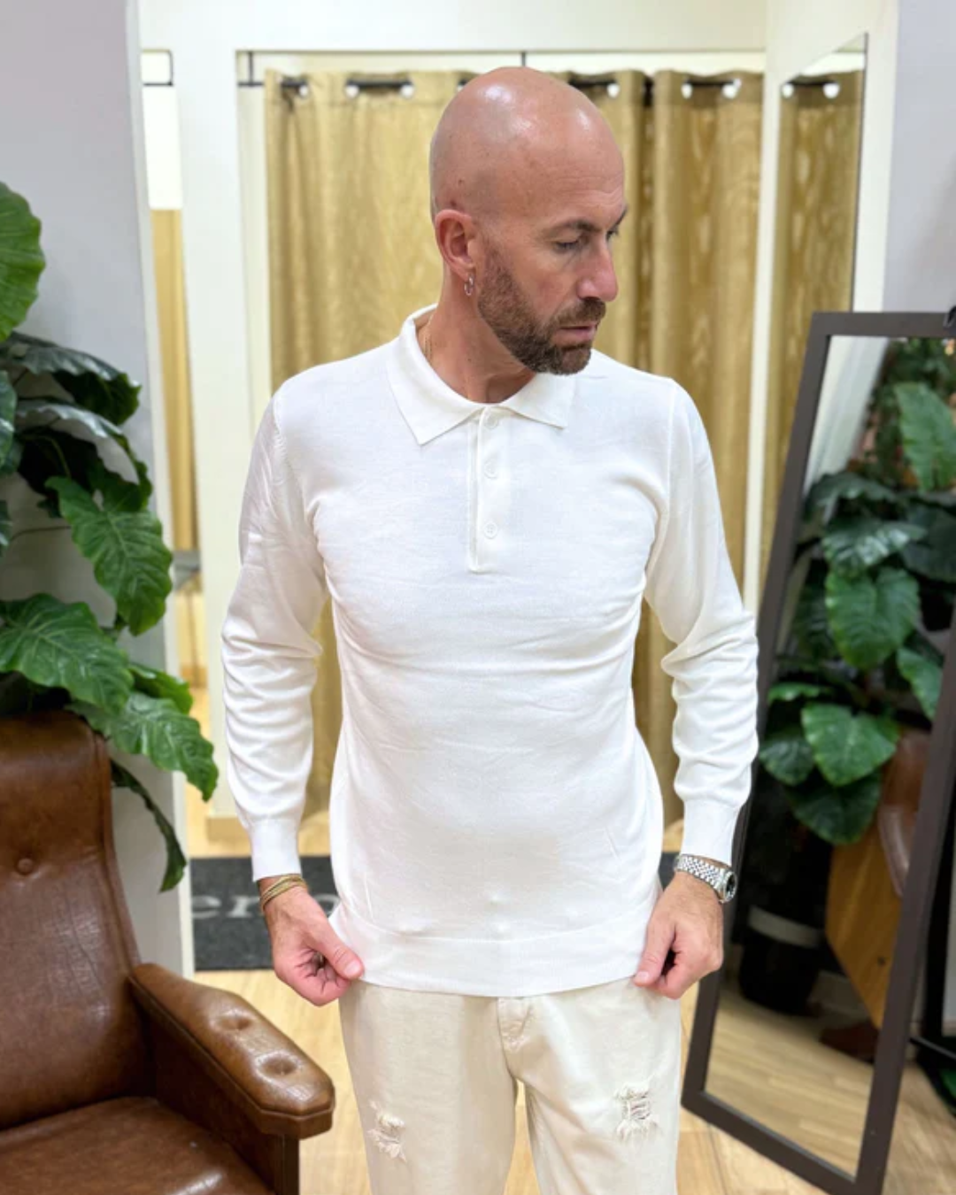 Polo de Manga Longa para Homem