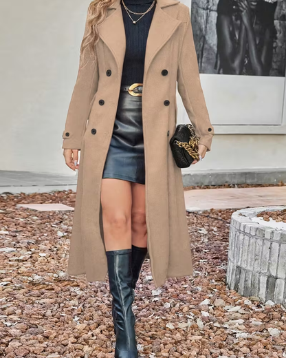 Casaco elegante com fecho de botões para mulher