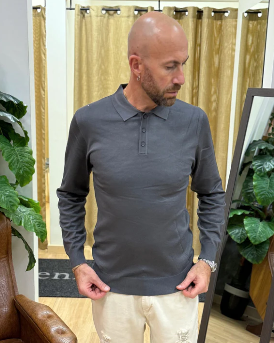 Polo de Manga Longa para Homem