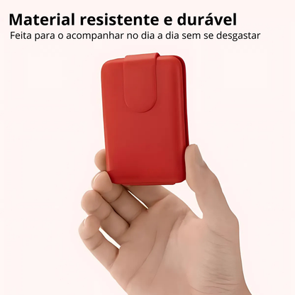 Carteira Minimalista com Proteção RFID e Design Compacto para Cartões