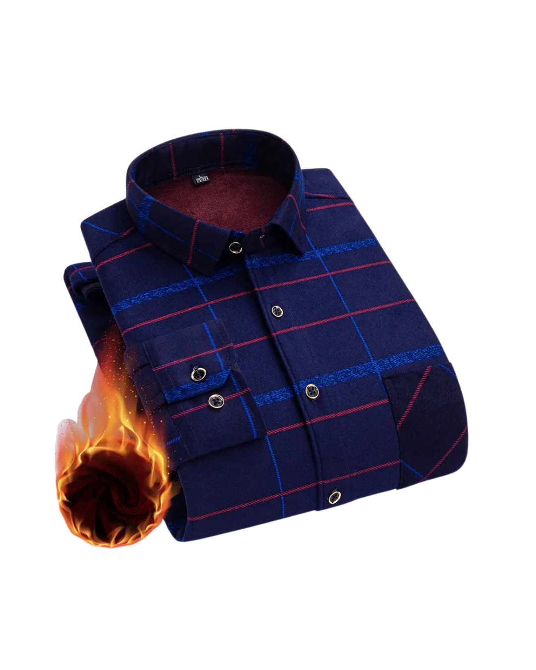 Camisa térmica xadrez para homem