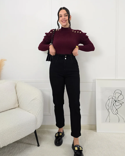 Calças com Efeito Estilizador para Mulher