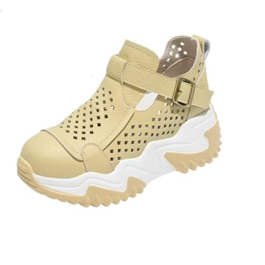 Sapatos de mulher com design respirável e plataforma antiderrapante