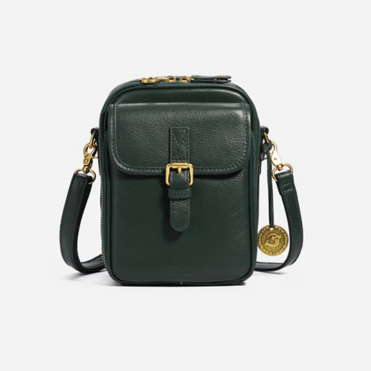 Bolsa de Ombro Compacta com Design Elegante e Fecho de Fivela