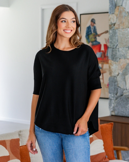 Camisola de Mulher con Estilo Solto e Sofisticado