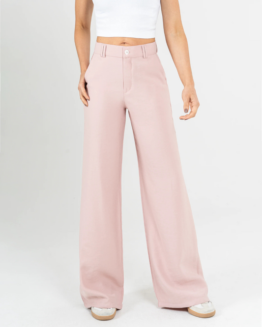 Calças Rectas de Cintura Alta e Bolsos Frontais de Estilo Utilitário