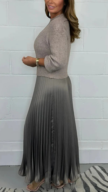 Vestido Comprido com Fundo Plissado®