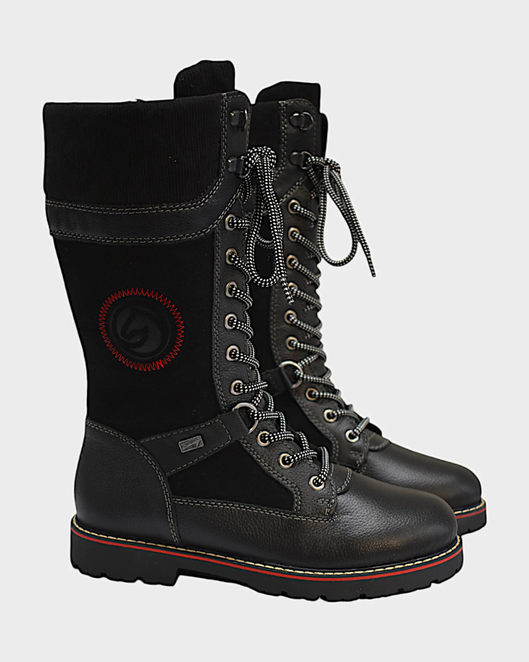 Botas Altas de Couro com Fecho Lateral Unissexo