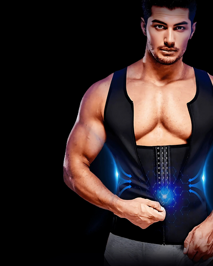 Camisa cinta com dupla compressão para homem