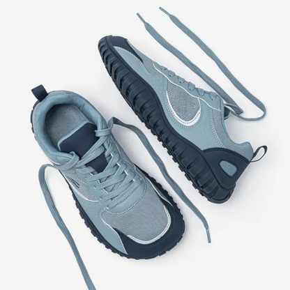 Calçado desportivo unissex respirável de biqueira larga com sola ortopédica