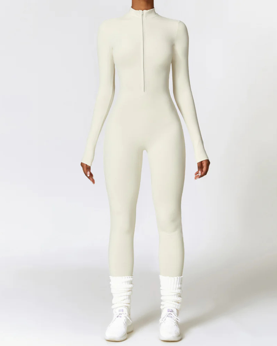 Macacão esportivo Manga Longa com Fecho para Mulher