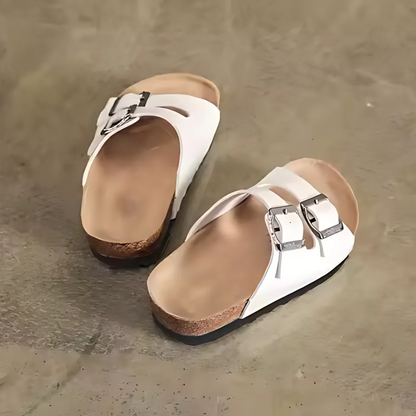 Sandálias de tira com sola ortopédica