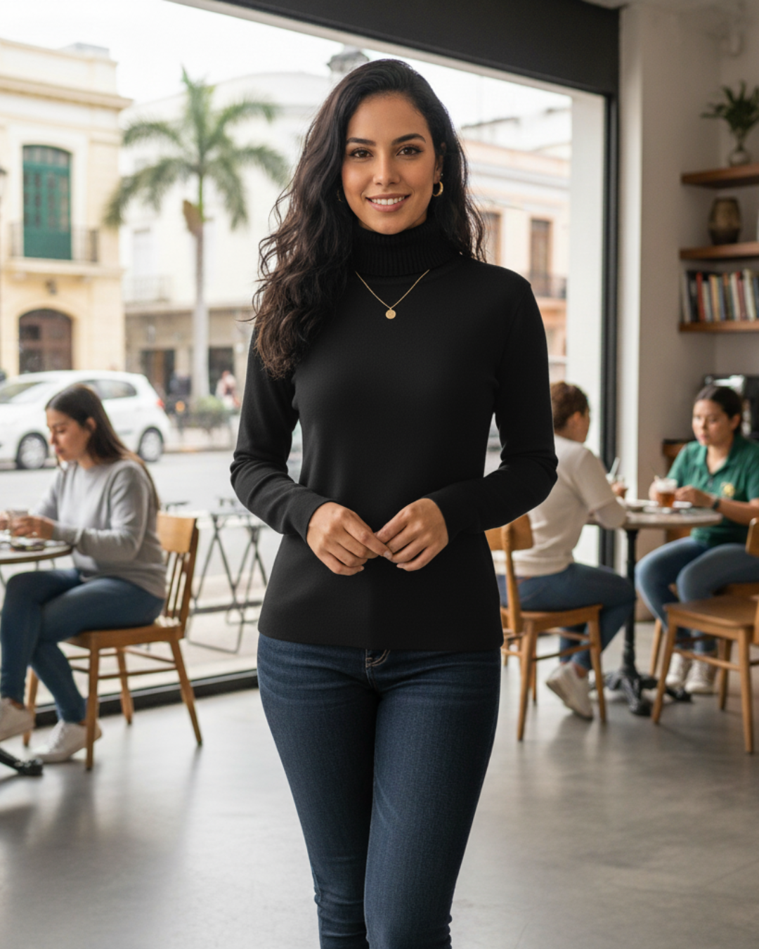 Camisola térmica com interior felpudo para mulher