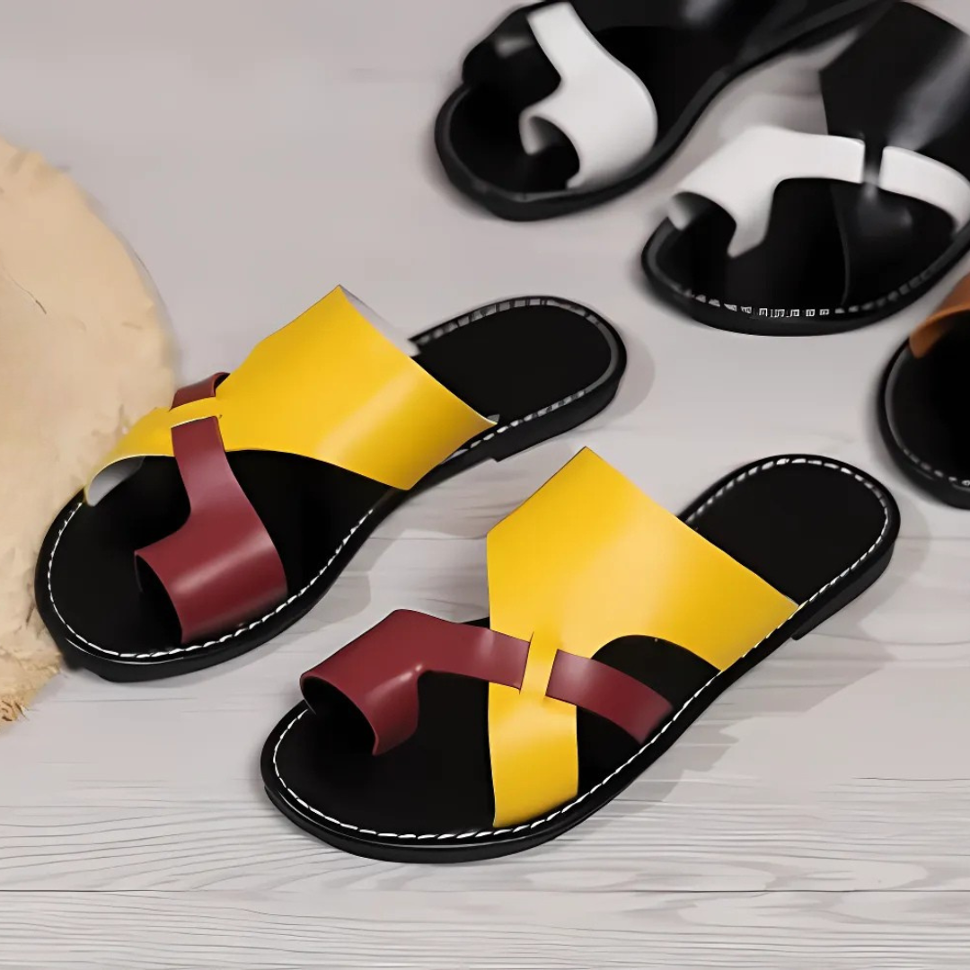 Sandálias rasas de Sola Ortopédica para mulher