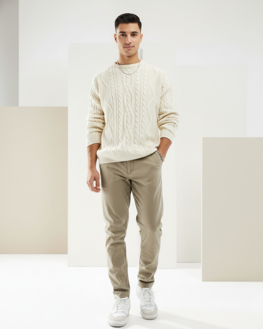 Calças justas elásticas confortáveis para homem