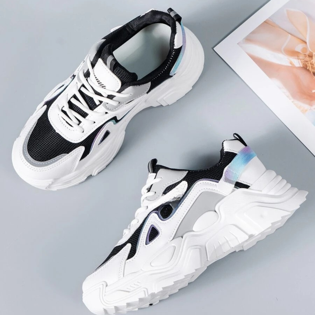 Sapatilhas de Plataforma Casual para Mulher com Sola Grossa