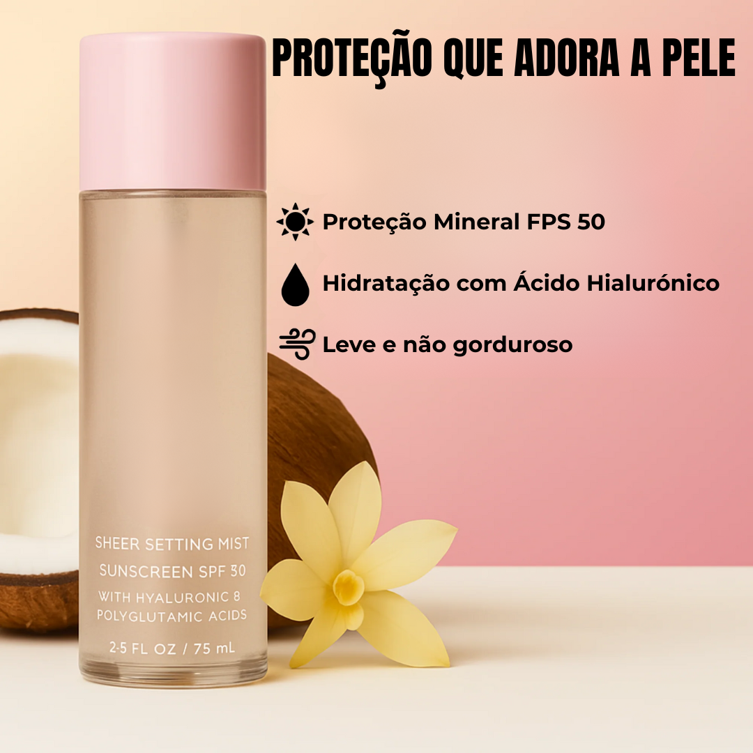 Bruma Fixadora Facial com Protetor Solar e Ácido Hialurónico