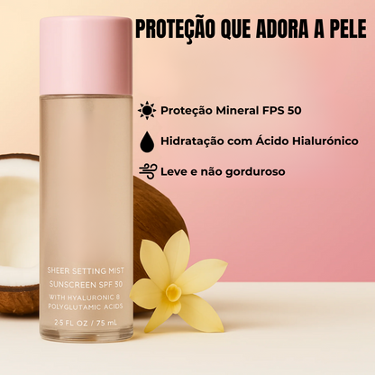 Bruma Fixadora Facial com Protetor Solar e Ácido Hialurónico