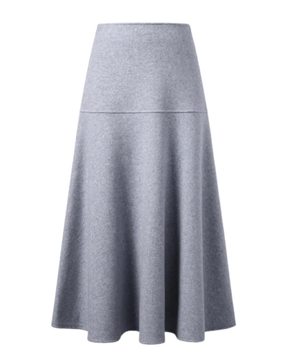 Saia Comprida com Efeito de Lã para Mulher