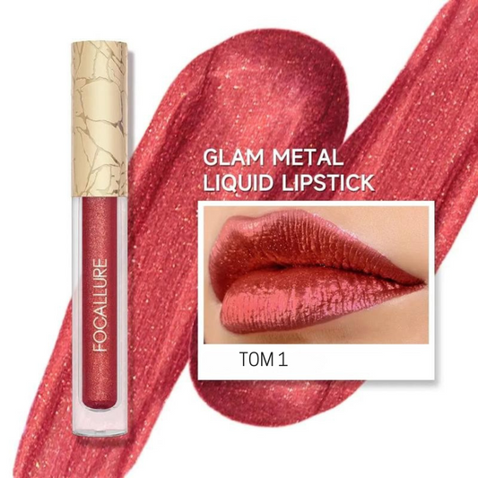 Batom Metálico de Longa Duração e à Prova de Água