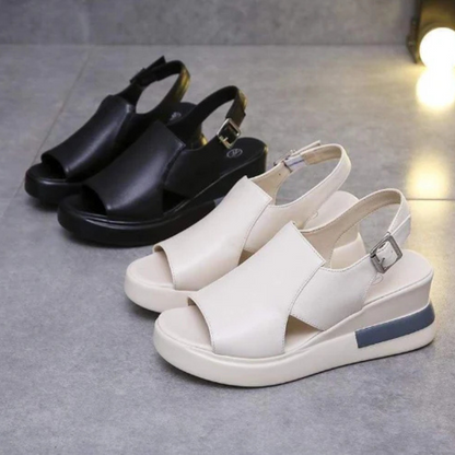 Sandálias de cunha para mulher com sola ergónomica