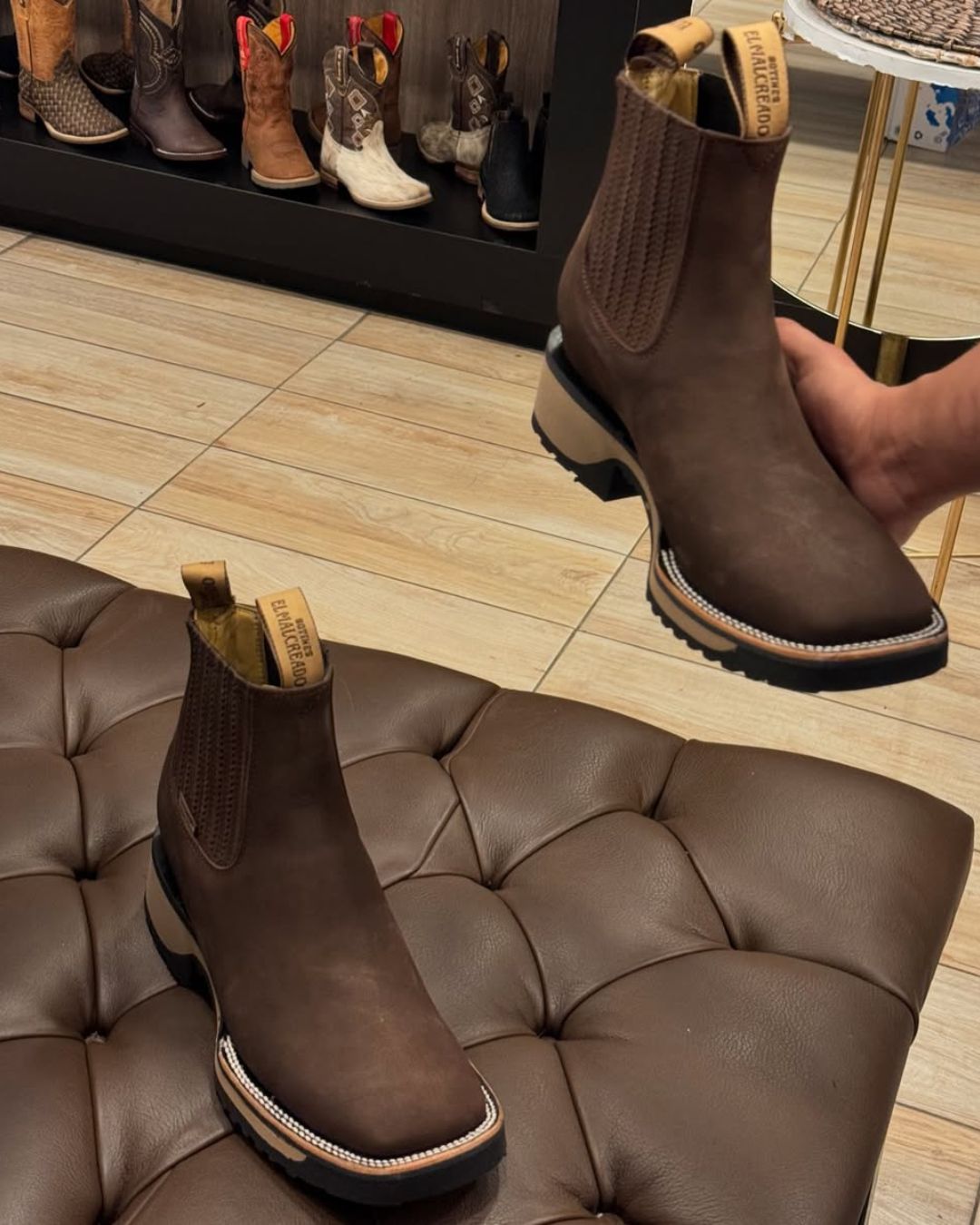 Botins Cowboy de Couro para Homens